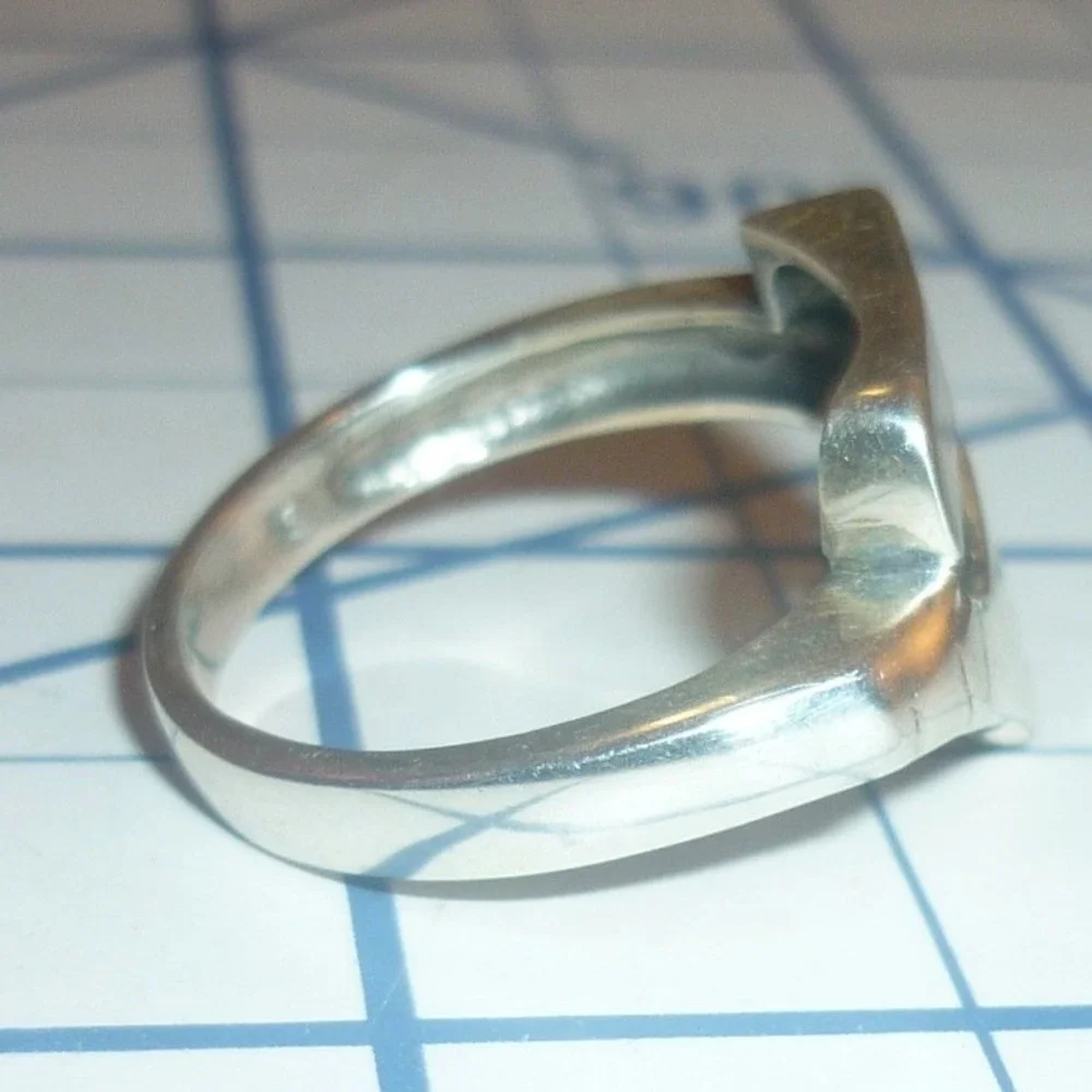 Sterling Silver Baby Feet Bypass Ring Size 7 .925 Signed Hallmark B Keepsake